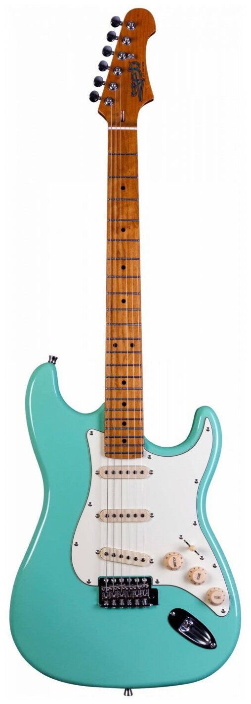 Электрогитара Stratocaster (S-S-S) с винтажным тремоло, Sea Foam Green, Jet