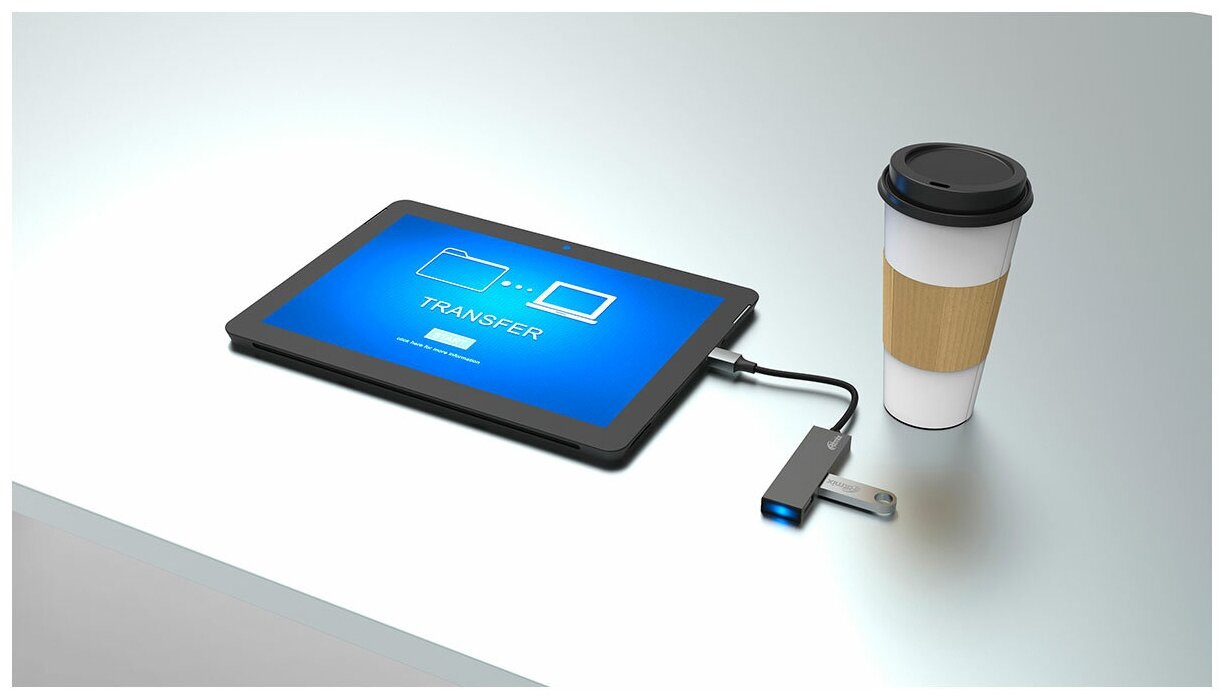 USB Hub Ritmix CR-4201 Metal