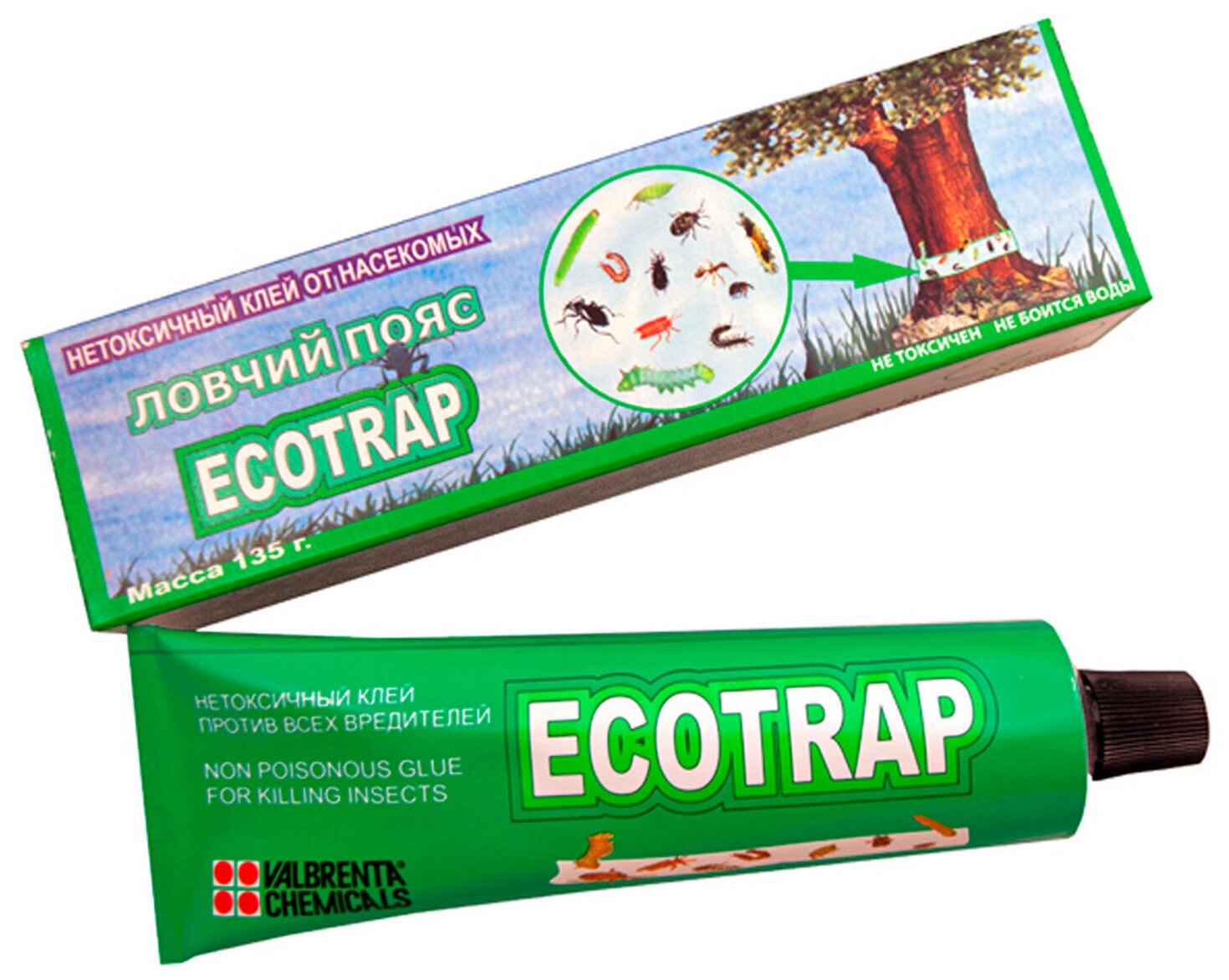 Клей ловчий пояс «ECOTRAP» против насекомых-вредителей (туба 135г)