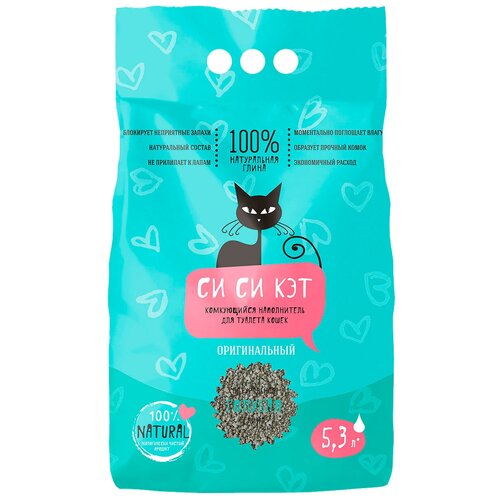 СИ СИ КЭТ наполнитель комкующийся для туалета кошек (5,3 л х 4 шт) cat step tofu green tea кэт степ наполнитель комкующийся для туалета кошек 6 л х 4 шт