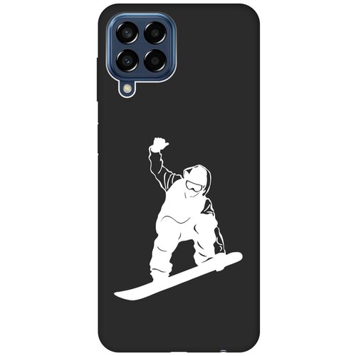 Матовый чехол Snowboarding W для Samsung Galaxy M33 5G / Самсунг М33 5г с 3D эффектом черный матовый чехол i love you w для samsung galaxy m33 5g самсунг м33 5г с 3d эффектом красный