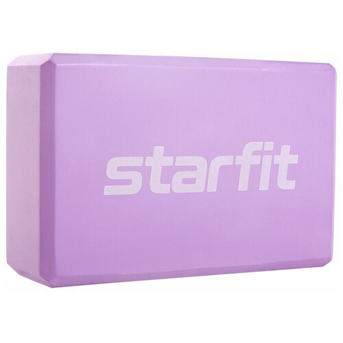 Блок для йоги Core YB-200 EVA, фиолетовый пастель.