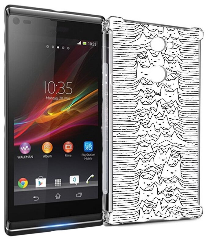 Чехол задняя-панель-накладка-бампер MyPads черно белые коты 3D для Sony Xperia L2 5.5 (H4311) противоударный