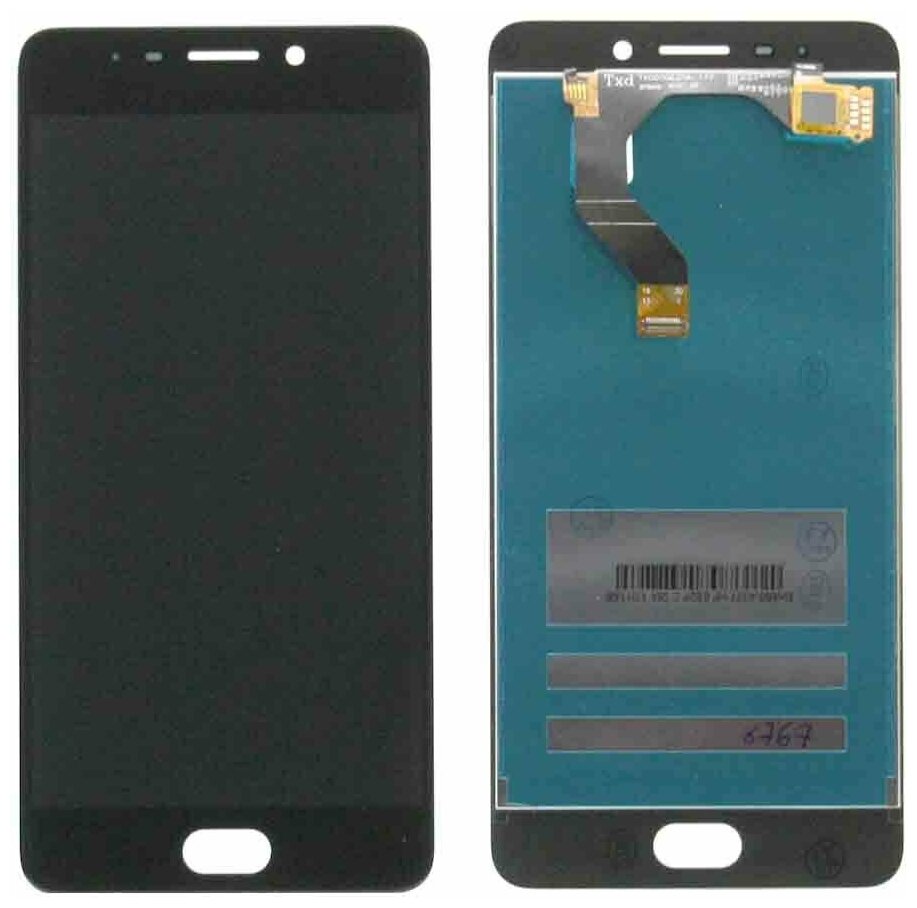 Дисплей (экран) в сборе с тачскрином для Meizu M6 Note черный