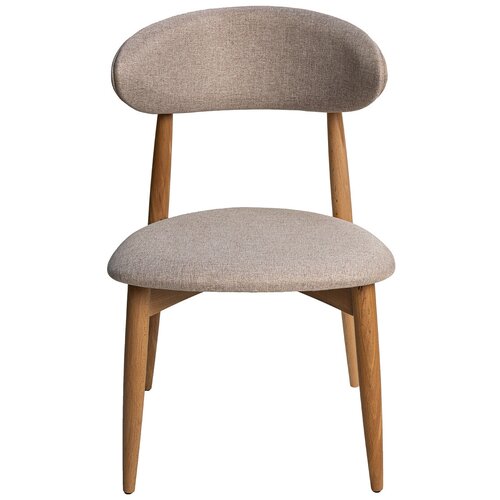 Стул Elbow, массив дерева, обивка текстиль, цвет натуральный и бежевый