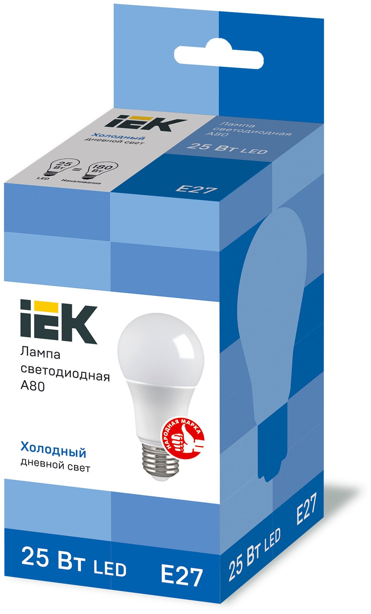 IEK Лампа LED A80 шар 25Вт 230В 6500К E27 IEK LLE-A80-25-230-65-E27