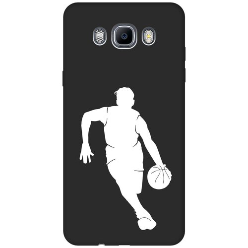 Матовый чехол Basketball W для Samsung Galaxy J7 (2016) / Самсунг Джей 7 2016 с 3D эффектом черный матовый чехол football w для samsung galaxy j7 2016 самсунг джей 7 2016 с 3d эффектом черный