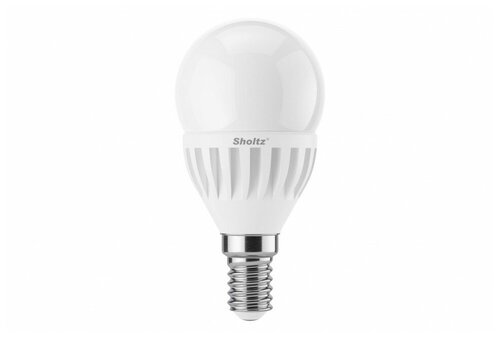 Лампа светодиодная энергосберегающая Sholtz 11Вт 220В шар G45 E14 4000К керамика (Шольц) LEB3050
