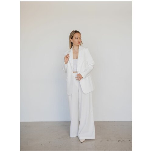 фото Женские брюки модный дом виктории тишиной, кели белые 114-22, размер 46