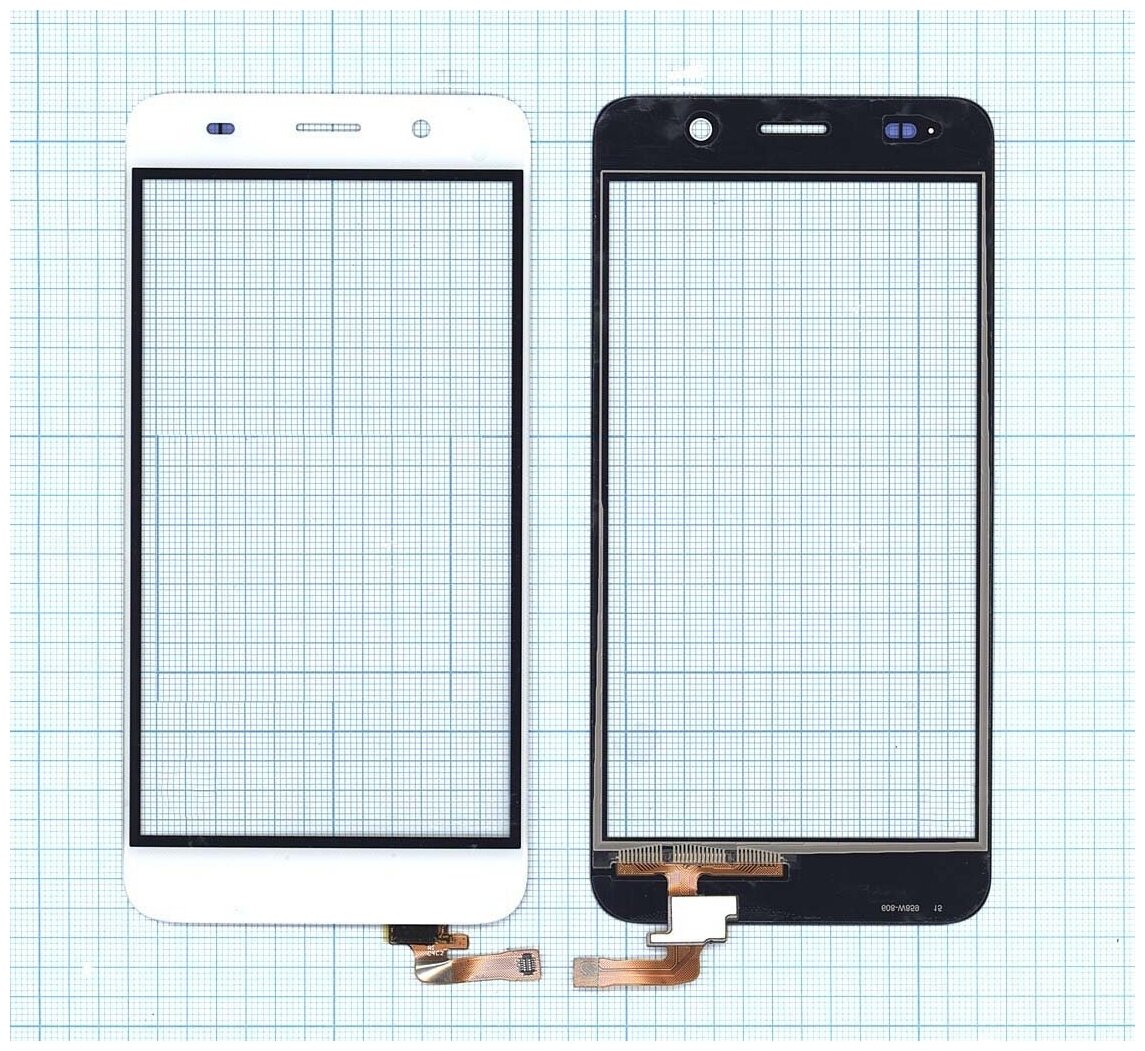 Сенсорное стекло (тачскрин) для Huawei Y6 (2017) (белый)