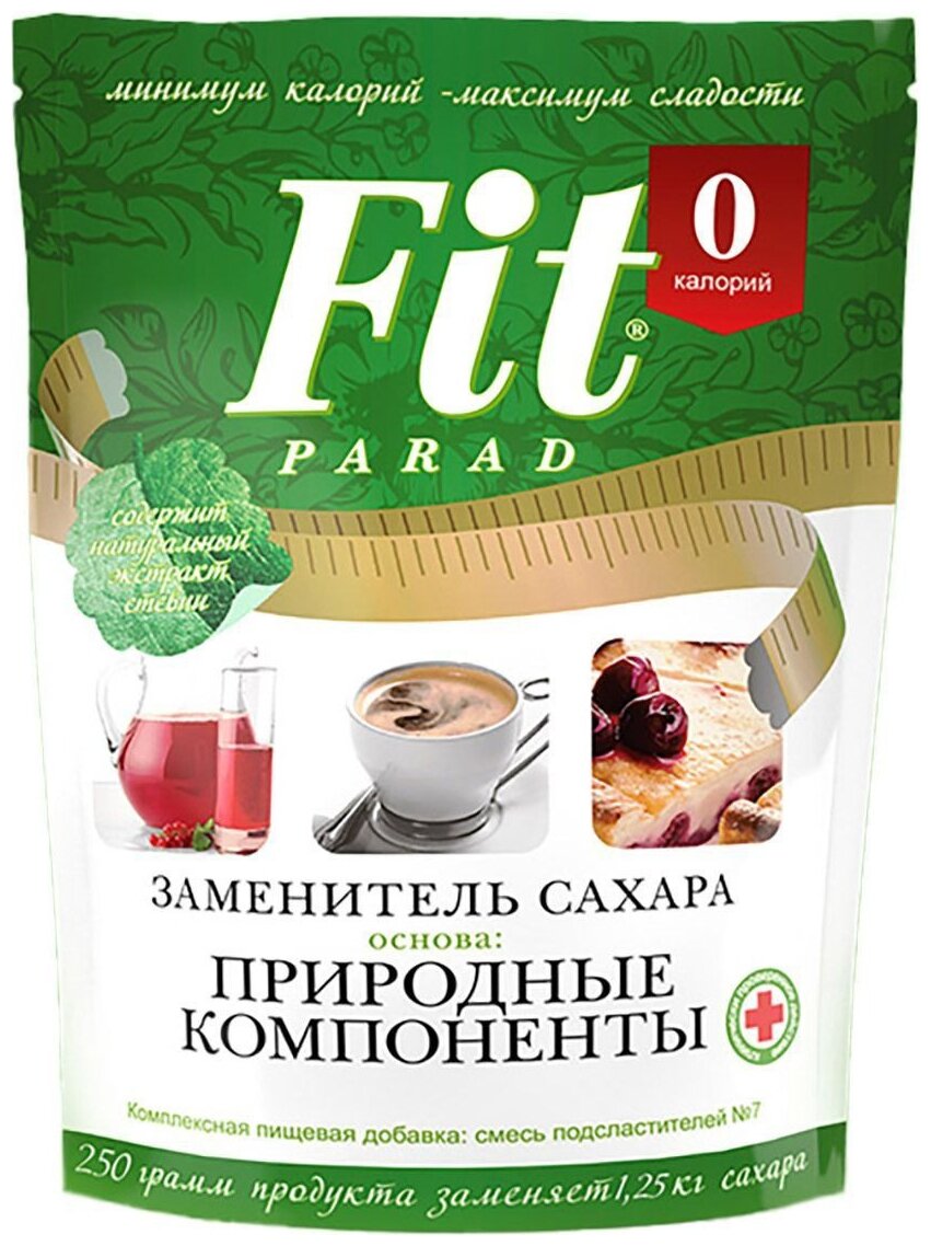 Fit Parad сахарозаменитель №7 природные компоненты дой-пак порошок