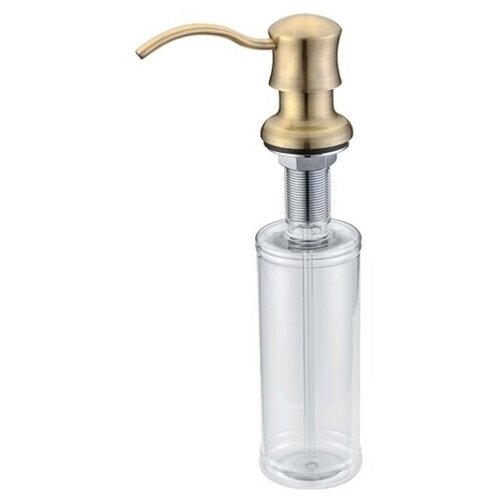 Дозатор жидкого мыла ZorG Sanitary ZR-21 BR, латунь бронза, ретро, диспенсер кухонный, с колбой