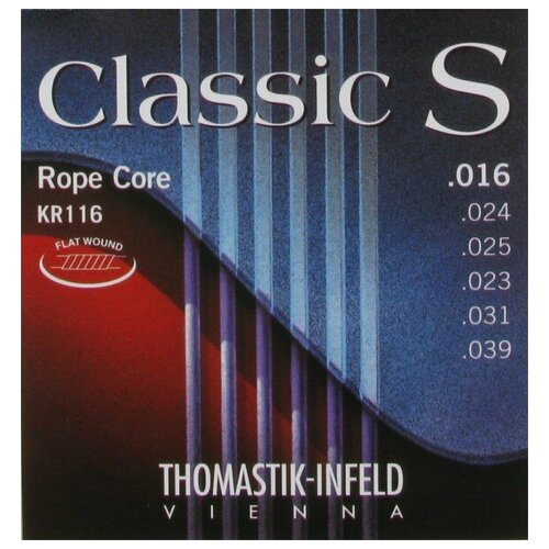 Thomastik Kr116 Classic S - струны для гитары с витым сердечником, сталь/нейлон и посер. медь, 16-39