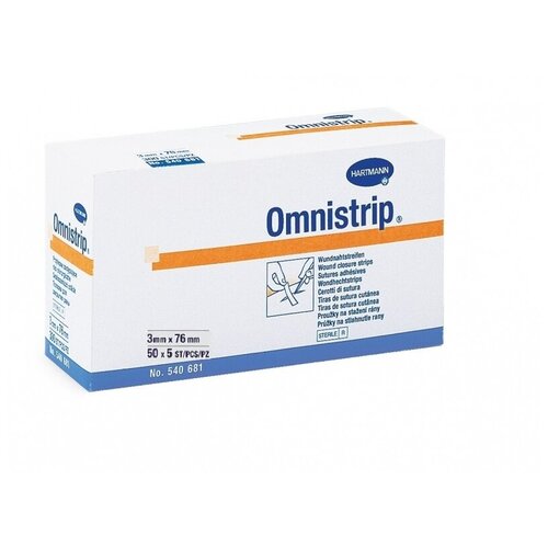 Omnistrip / Омнистрип - стерильные полоски на операционные швы, 3x76 мм, 5 шт.