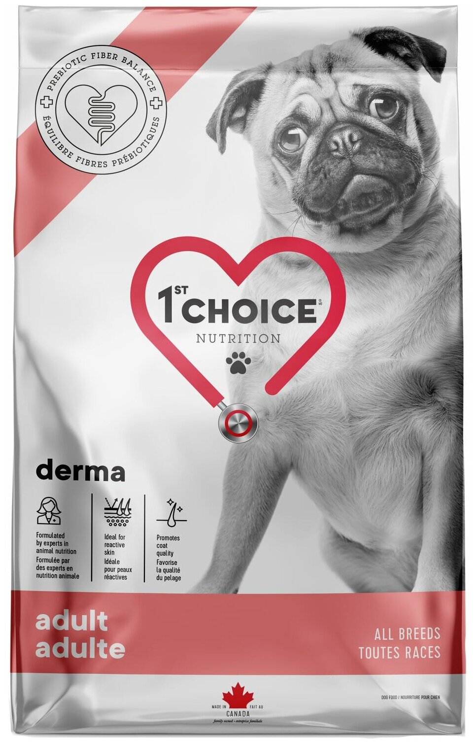 Сухой корм 1st CHOICE GF DERMA для собак с гиперчувствительной кожей с лососем 340гр