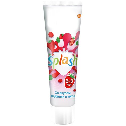 Зубная паста Сплэш клубника-мята с 6лет 65г