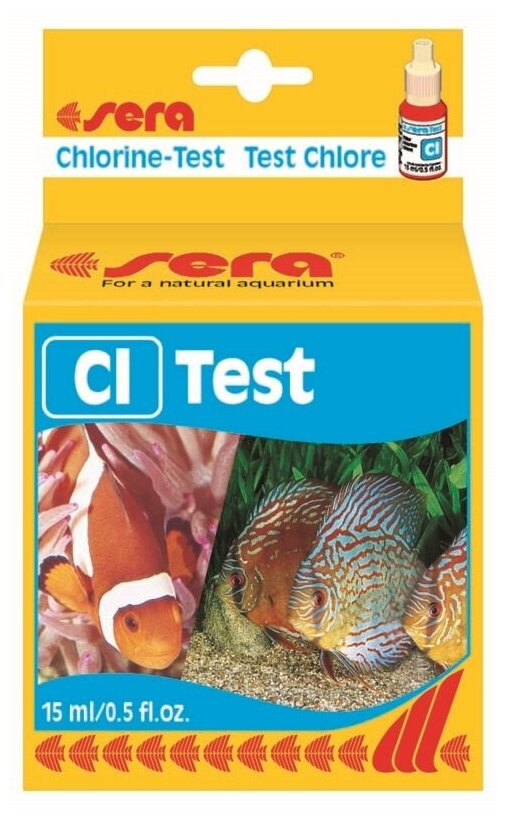 Sera тест для воды Cl-Test (хлор), 15 мл