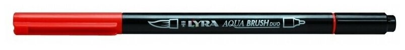 Фломастер цветной акварельный Lyra Aqua Brush Duo, двусторонний Светло-гераниевый