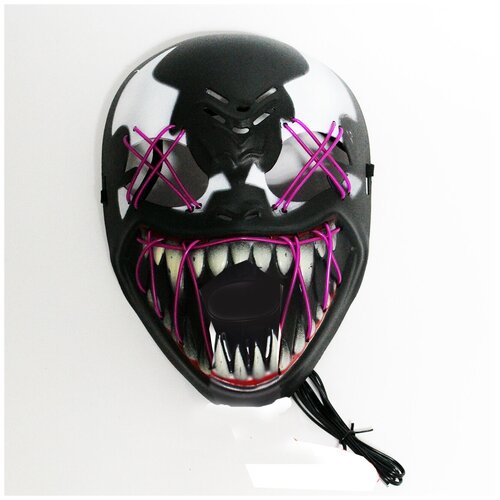 фото Маска веном с высунутым языком неоновая с подсветкой арт 2 маски - карнавал