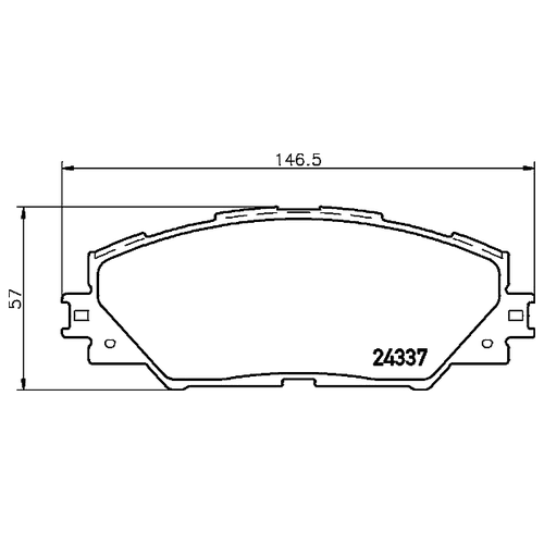 Тормозные колодки nao, передняя ось, hella, 8db355028-431