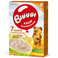 Каша Винни безмолочная 7 злаков с пребиотиками, с 6 месяцев, 200 г