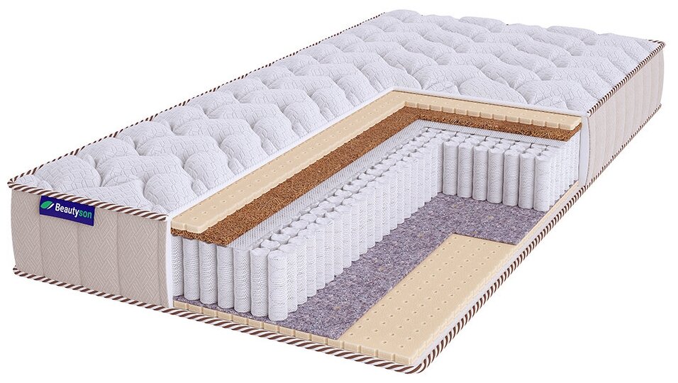 Матрас Beautyson Roll Spring Mix Latex 1 S1200 Lux 90х190