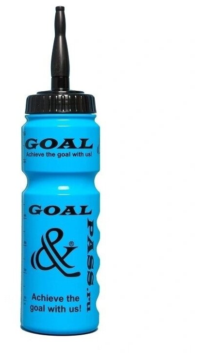 Бутылка GOAL&PASS с трубкой 750ml (голубой)