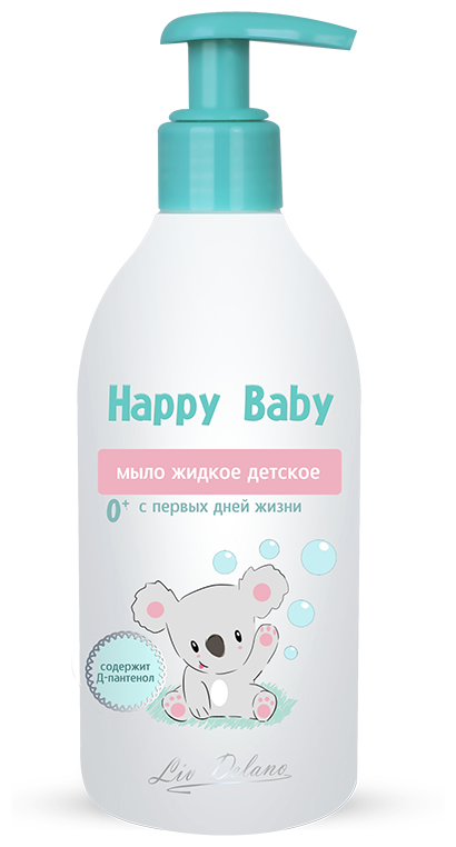 LivDelano Мыло жидкое детское с первых дней жизни, серия Happy baby 300 мл.