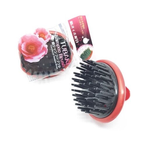 Ikemoto Щётка массажная и очищающая с маслом камелии японской - Tsubaki shampoo brush, 1шт
