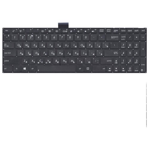 Клавиатура keyboard для ноутбука ASUS A551CA A553MA A555L F550V F551CA F551MA F553MA F555L K553MA K555 S500 S550 X502 X502C X502CA X502U X503MA X503SA X553MA черная плоский Enter 731₽