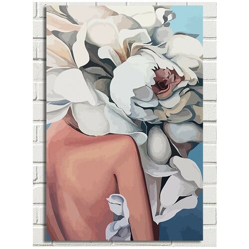 Картина по номерам Девушка (цветы, розы) - 8485 В 60x40 картина по номерам девушка в платье 8995 в 60x40