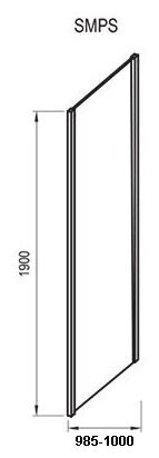 Неподвижная стенка для двери Ravak SmartLine SMPS-100 R правое профиль хром стекло прозрачное, 9SPA0A00Z1 00000029152 - фотография № 3