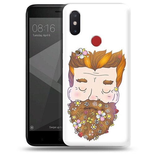 Чехол задняя-панель-накладка-бампер MyPads мужчина с цветами в бороде для Xiaomi Mi 8 SE противоударный чехол mypads мужчина с цветами в бороде для tcl 40 se задняя панель накладка бампер