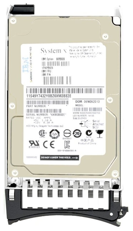 Жесткий диск IBM 600GB (U4096/15000/16Mb) 40pin FC For DS4800 DS4700 [59Y5460]