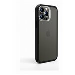 Чехол для Apple iPhone 13 Pro Max Amazingthing Black, пластиковая противоударная накладка, защитный силиконовый бампер, кейс на Айфон с защитой камеры - изображение