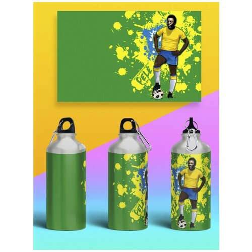 фото Бутылка спортивная, туристическая фляга, 500мл спорт футбол пеле - 301 brutbottle