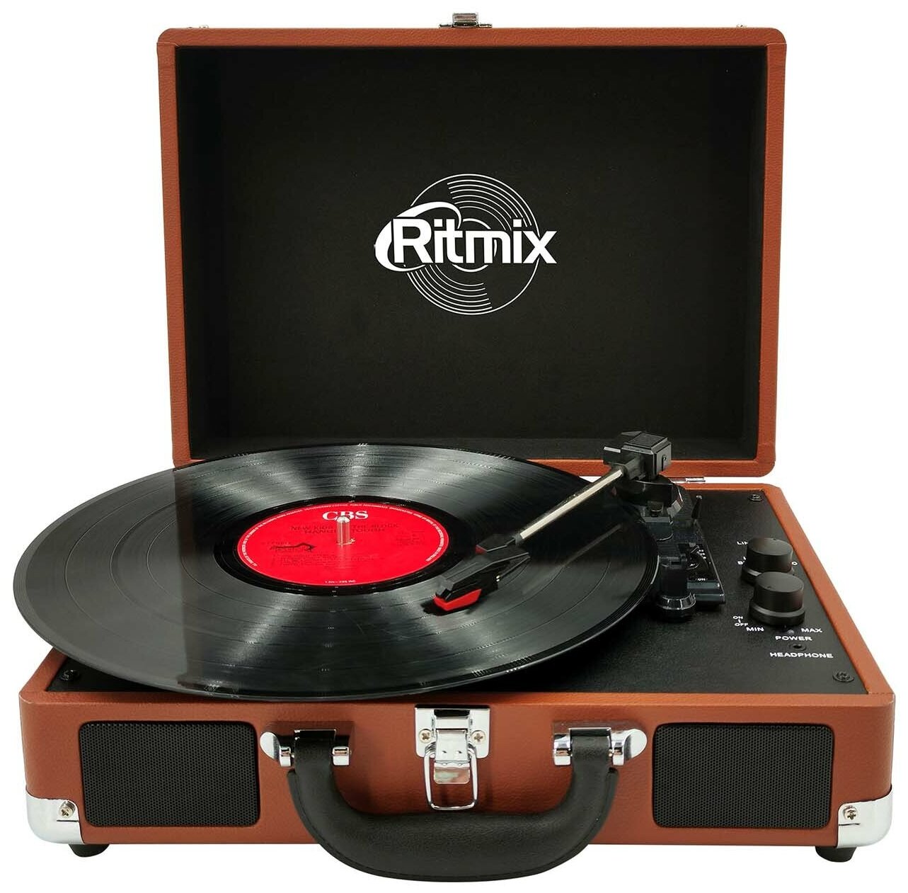 Виниловый проигрыватель RITMIX LP-160B, коричневый