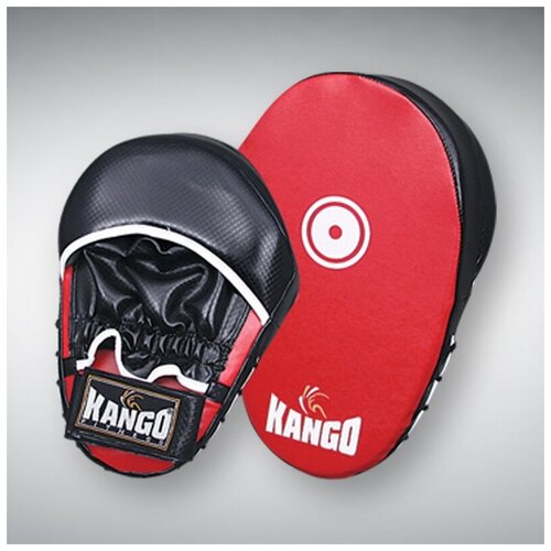 тренировочная лапа rsc sport combat 0 32 кг красно черный Лапы боксерские прямые Kango Fitness 8301, красно-чёрные