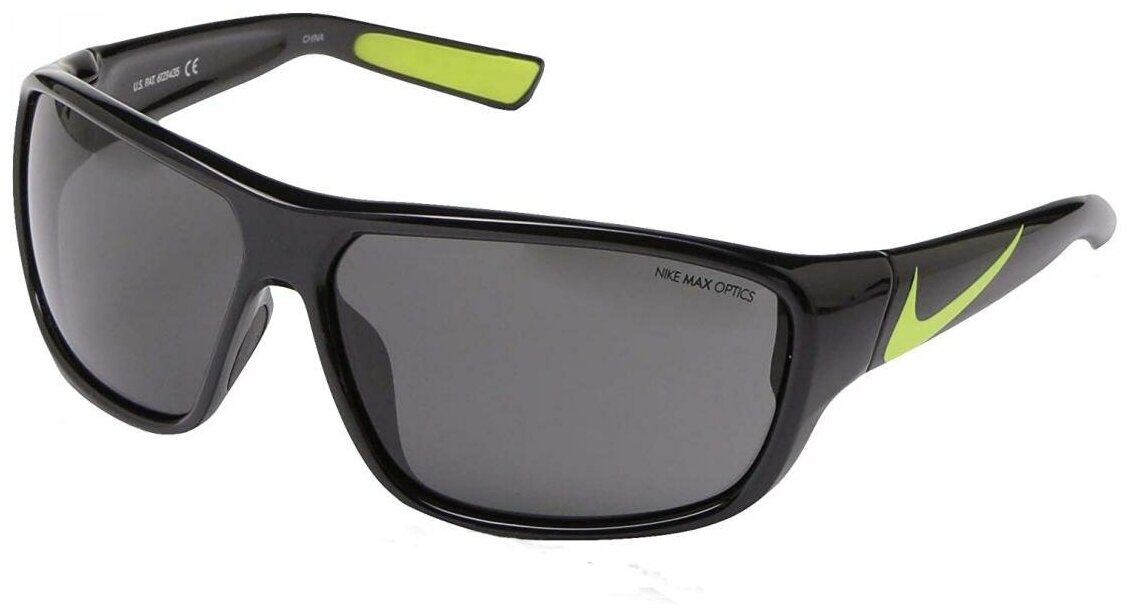 Очки солнечные мужские Nike Mercurial 8.0, Black/Volt (линзы - Grey Lens) купить