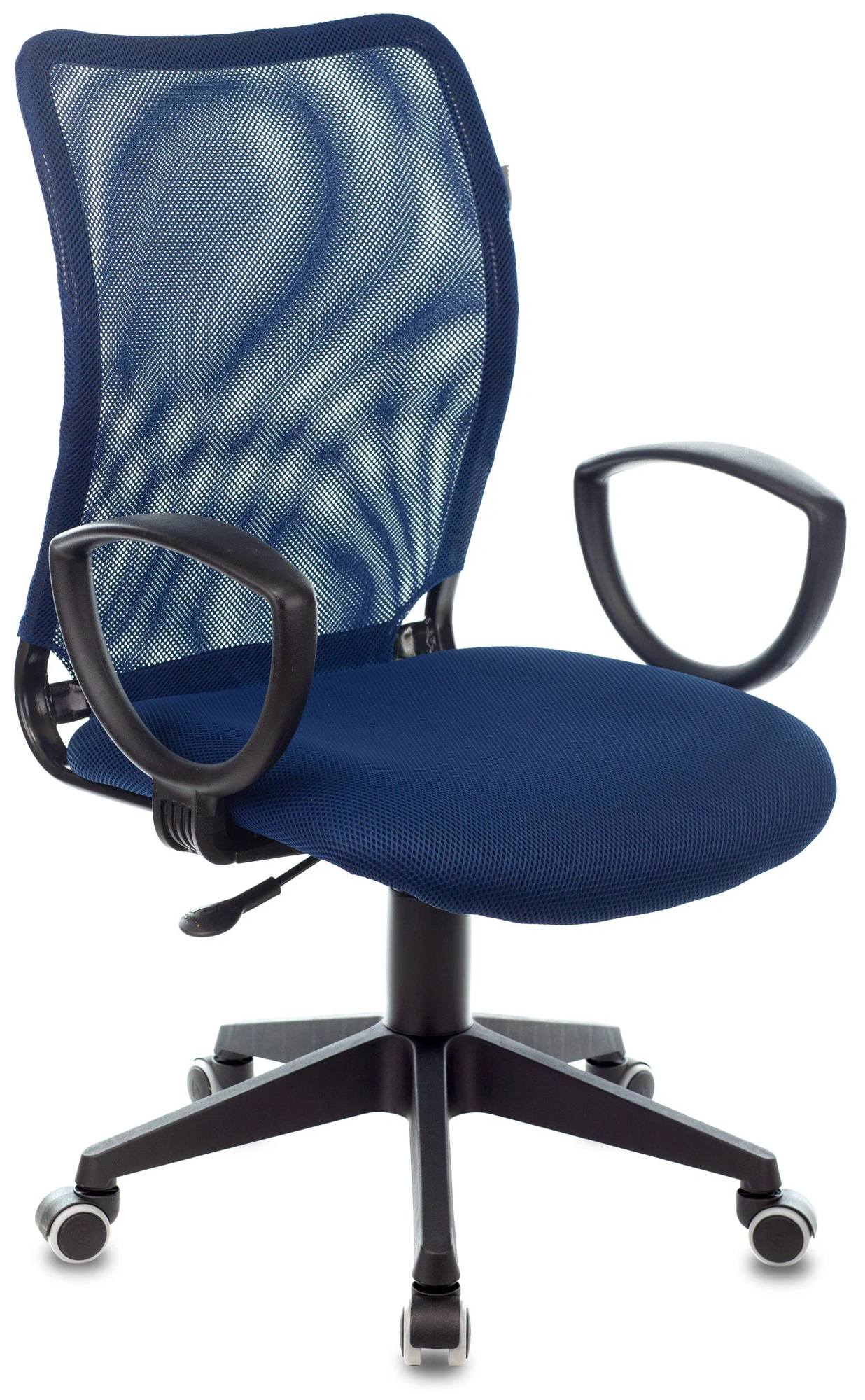 Кресло компьютерное Ch-599AXSN синий, сетка, ткань / Офисное кресло для оператора, персонала, сотрудника, для дома