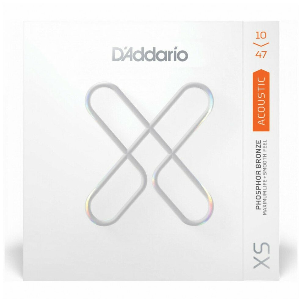 Струны для акустической гитары (10-47) D'ADDARIO XSAPB 1047 Extra Light очень лёгкое натяжение