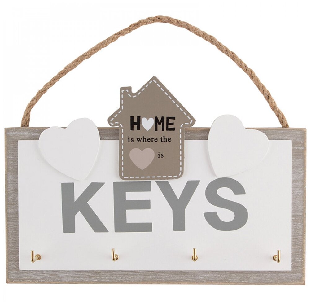 ключница ВОЛШЕБНАЯ СТРАНА KEYS 205х25х137мм МДФ/металл - фото №1