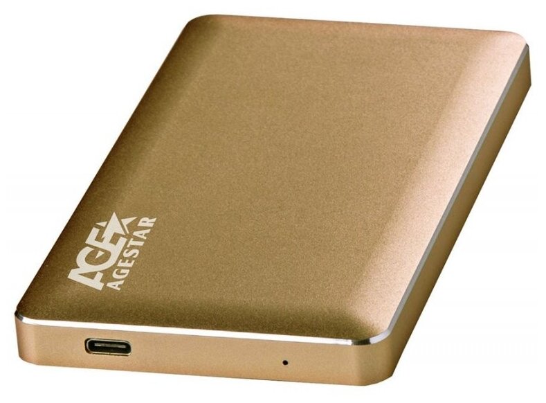 Внешний корпус для HDD 2.5" AgeStar 31UB2A16C USB3.1 TYPE-C алюминий золотистый