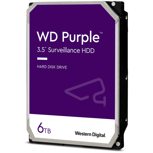 Внутренний жесткий диск WD Purple 6 TB жесткий диск western digital wd original sata iii 6tb wd63purz video streaming purple 5640rpm 256mb 3 5 wd63purz