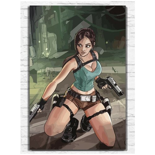 Картина по номерам на холсте Игра Tomb Raider Лара Крофт (PS 5, PS 4, PS 3, Xbox 360, Xbox ONE, PC, ios) - 9464 В 60x40 картина по номерам на холсте игра tomb raider лара крофт ps 5 ps 4 ps 3 xbox 360 xbox one pc ios 9464 в 30x40