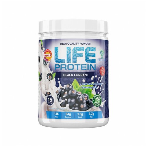 Протеиновый коктейль для похудения Life Protein 1LB (450 г) со вкусом Черная Смородина 15 порций протеиновый коктейль для похудения life protein 1lb 450 г со вкусом клюквенный пирог 15 порций