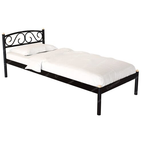 Кровать Оптима 200х90 черный металлическое основание