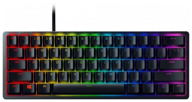 Игровая клавиатура Razer Huntsman Mini (Black) русские буквы, оптические переключатели Red Switch (RZ03-03390200-R3M1)