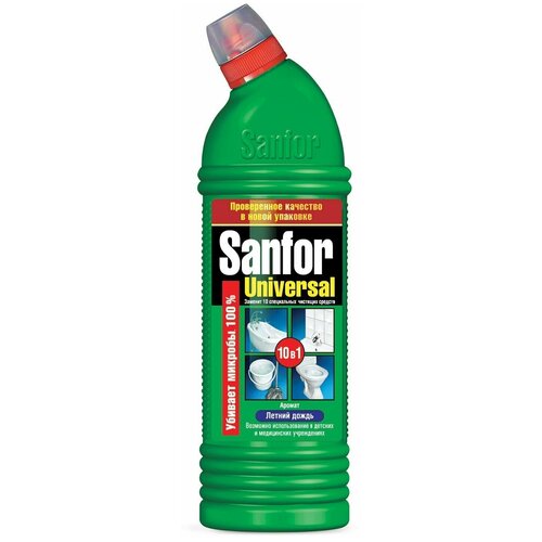 Sanfor Средство для чистки и дезинфекции UNIVERSAL 10в1 Летний дождь 1л