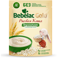 Каша Bebelac Gold безмолочная рисовая, с 4 месяцев, 180 г